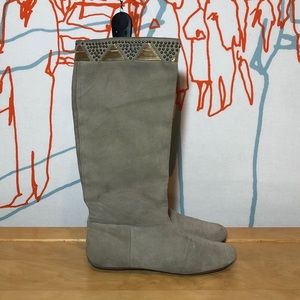 Rachel Roy suede boho knee high boots